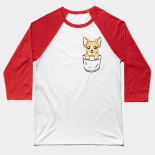 Pocket Cute Chihuahua Baseball T-Shirt